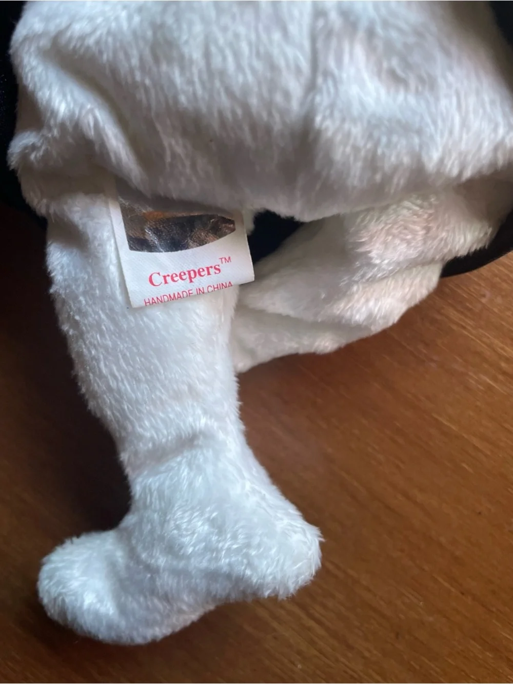 TY Beanie Babies Creepers Skeleton Stuffed Animal Plush Halloween Black White